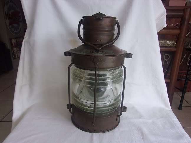 Large vintage Sidrena ships anchor lantern