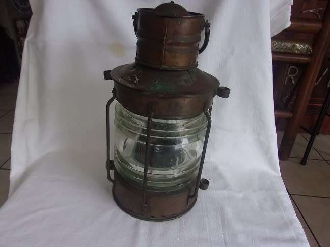 Large vintage Sidrena ships anchor lantern
