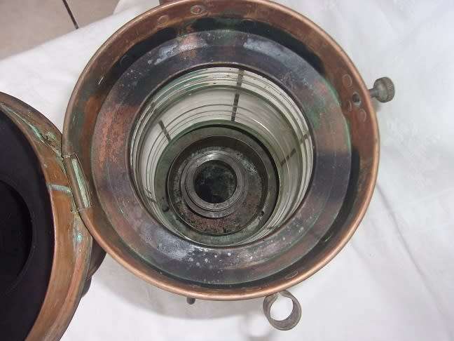 Large vintage Sidrena ships anchor lantern