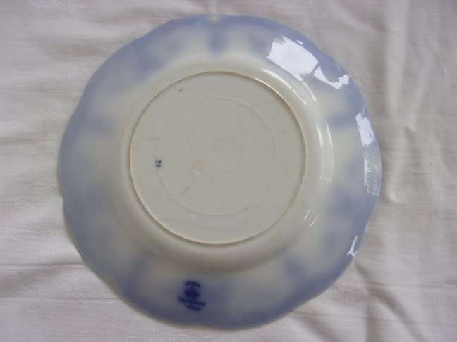 2 Antique Flow Blue Johnson Brothers Jewel pattern dinner plates