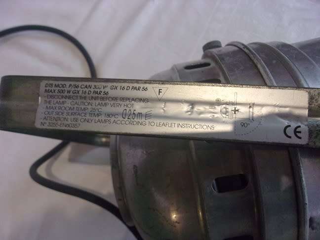 Vintage aluminum can stage light - made in Italy