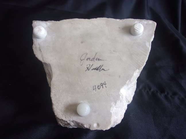 Vintage signed marble beaver sculpture by Gordon Hoselton