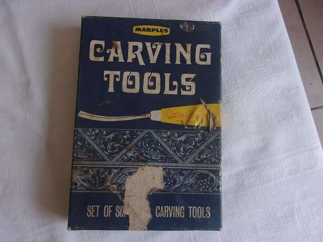 Vintage Marples No. 153 wood carving tool set in original box