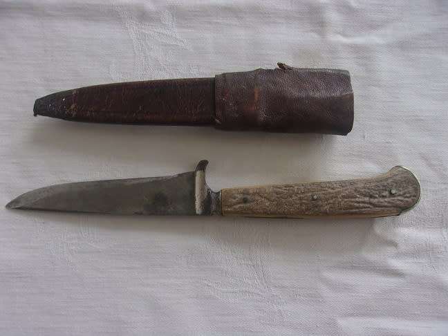 Vintage "Onder Schmidt" Munchen stag horn handle hunting knife
