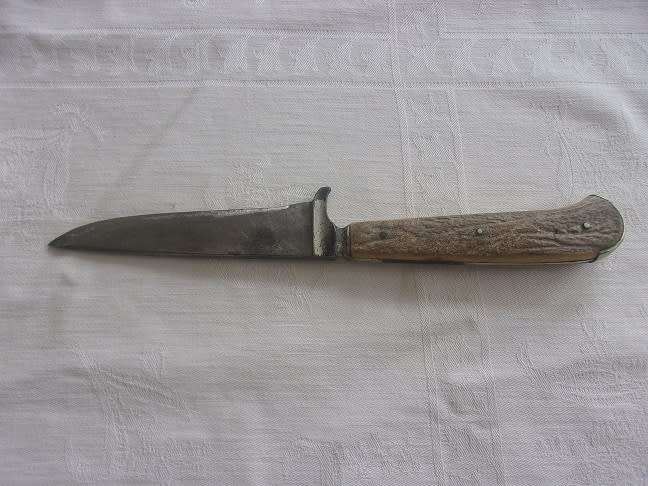 Vintage "Onder Schmidt" Munchen stag horn handle hunting knife
