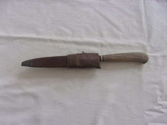 Vintage "Onder Schmidt" Munchen stag horn handle hunting knife