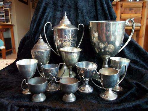 A lot of 11 trophies as decribed