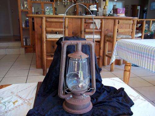 Old Chalwyn Pilot paraffin lamp