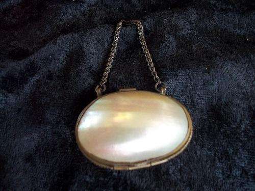 Small antique mother of pearl purse