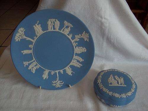 2 Vintage blue Wedgwood Jasperware items for 1 bid!!!
