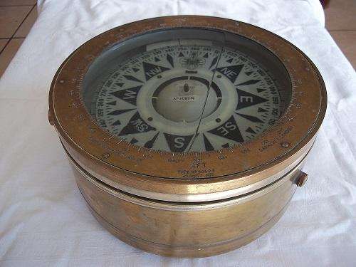Rare vintage Henry Browne & Son Sestrel brass Dead Beat ships compass
