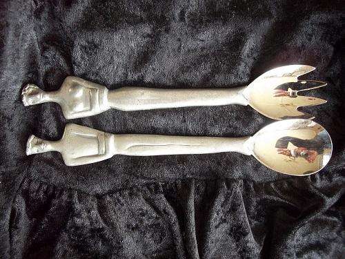 Lovely Carrol Boyes Man & Woman salad servers