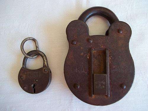 2 Antique padlocks for 1 bid - no keys