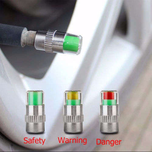 FREE SHIPPING 4PCS Car Auto Tire Pressure Monitor Valve Stem Caps Sensor Indicator Alert
