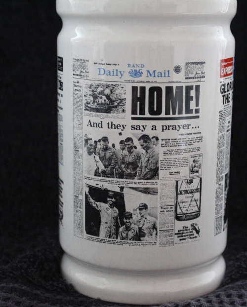Newspaper Beer Mug