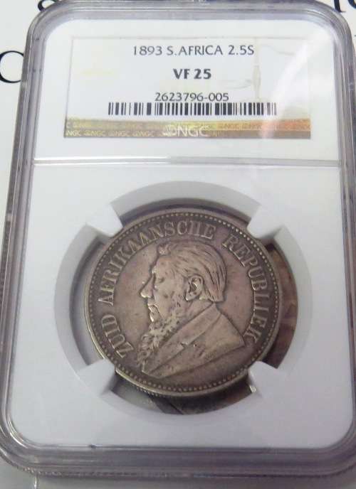 1893  2&half shilling   NGC GRADED  VF     CAT VALUE  VF    R7250