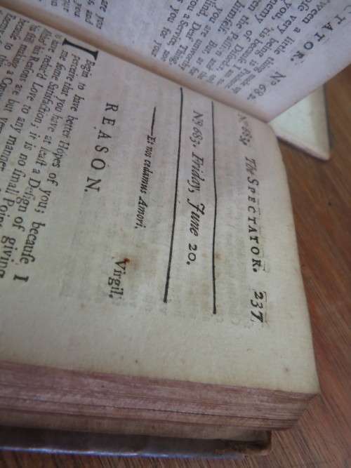 THE SPECTATOR   -PRINTED IN  1726! - LONDON- LOW START