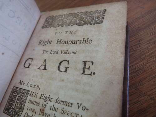 THE SPECTATOR   -PRINTED IN  1726! - LONDON- LOW START