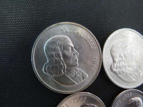1968  UNC  SILVER AFR&ENG R1 AND UNC  AFR&ENG 50CENTS