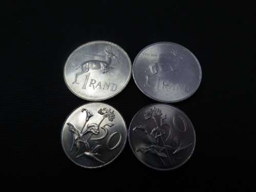 1968  UNC  SILVER AFR&ENG R1 AND UNC  AFR&ENG 50CENTS