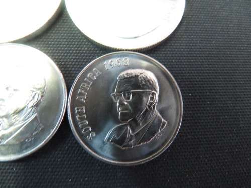 1968  UNC  SILVER AFR&ENG R1 AND UNC  AFR&ENG 50CENTS