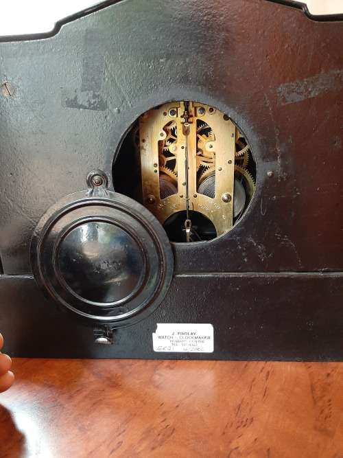 FANTASTIC 1904 ANSONIA BOSTON EXTRA OPEN ESCARPMENT MANTLE CLOCK   IN GOOD WORKING ORDER WITH KEY,