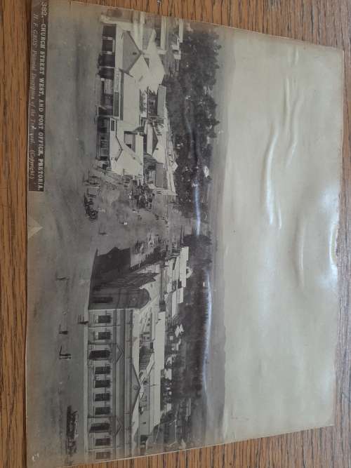 4  ZAR ANTIQUE ALBUM PHOTO PRINTS  ON CARD BOTH SIDES  PRETORIA CHURCH SQUARE