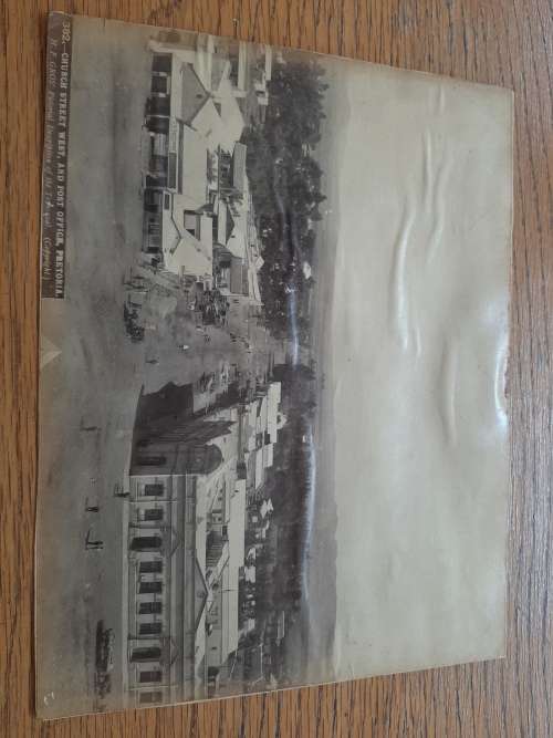 4  ZAR ANTIQUE ALBUM PHOTO PRINTS  ON CARD BOTH SIDES  PRETORIA CHURCH SQUARE