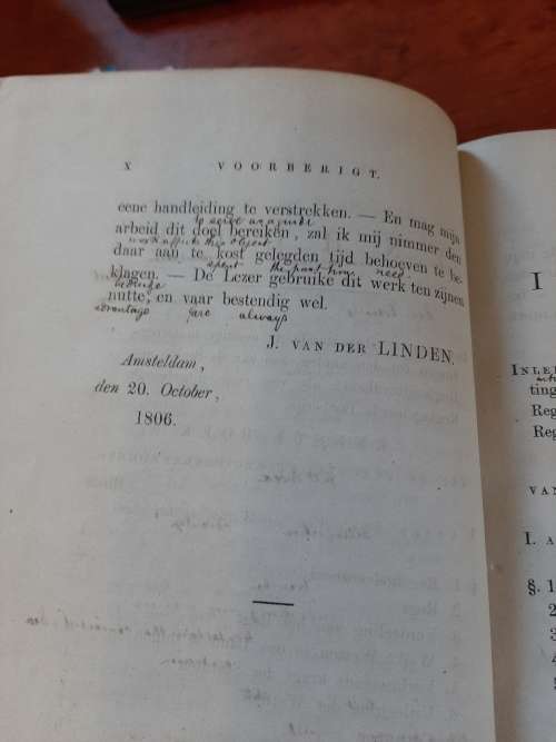 KOOPMANS HANDBOEK   VAN DER LINDEN 1806