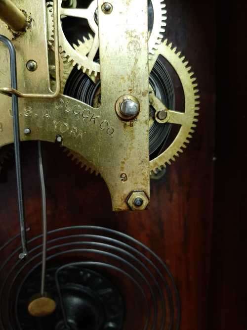 1882  patent   Ansonia Clock   made in New York  good working order with key  chimes 30/60min and