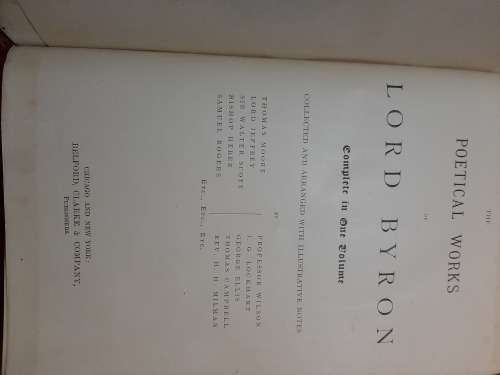 THE POETICAL WORKS OF LORD BYRON  1800`S LARGE BEAUTIFULL BOOK