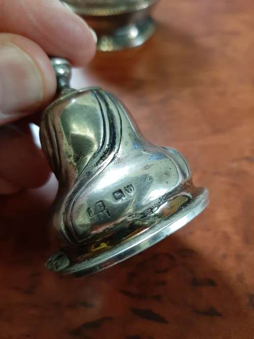 EXTREMELY RARE 1800`s  SILVER PLATED MUSTARD POT WITH HEAVY.1800`S STERLIÑĢ SIĹVER LID