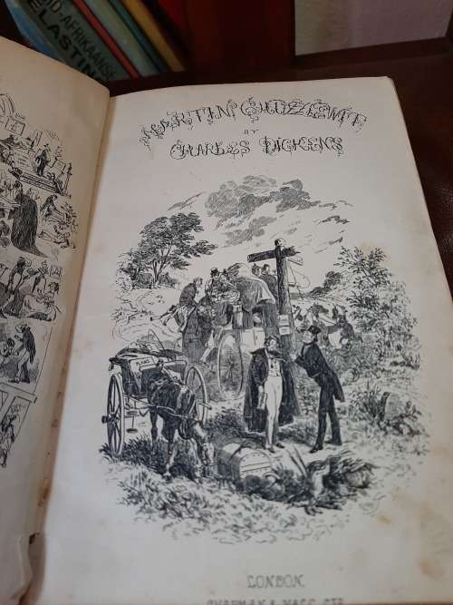 ANTIQUE   MARTIN CHUZZLEWIT    BY CHARLES DICKENS   PUBLISHED IN 1800`S  BY CHAPMAN and HALL  !
