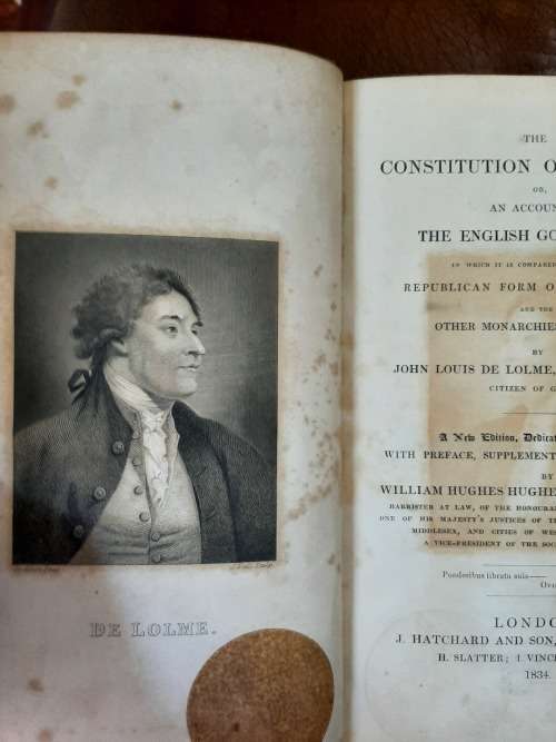 BEAUTIFULL BOOK   !THE CONSTITUTION OF ENGLAND  PUBLISHED IN LONDON  1834!!