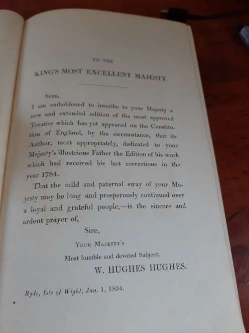 BEAUTIFULL BOOK   !THE CONSTITUTION OF ENGLAND  PUBLISHED IN LONDON  1834!!