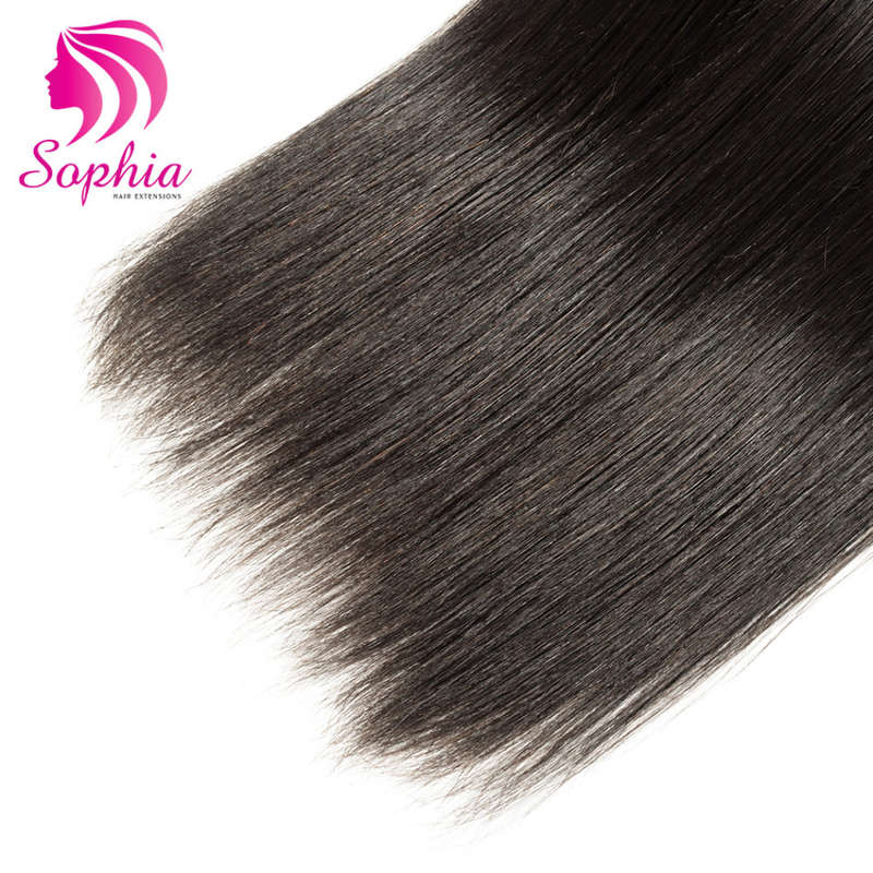 Sophia 10A Peruvian Straight Human Hair 3 Bundles With Closure (FREE SHIPPING)