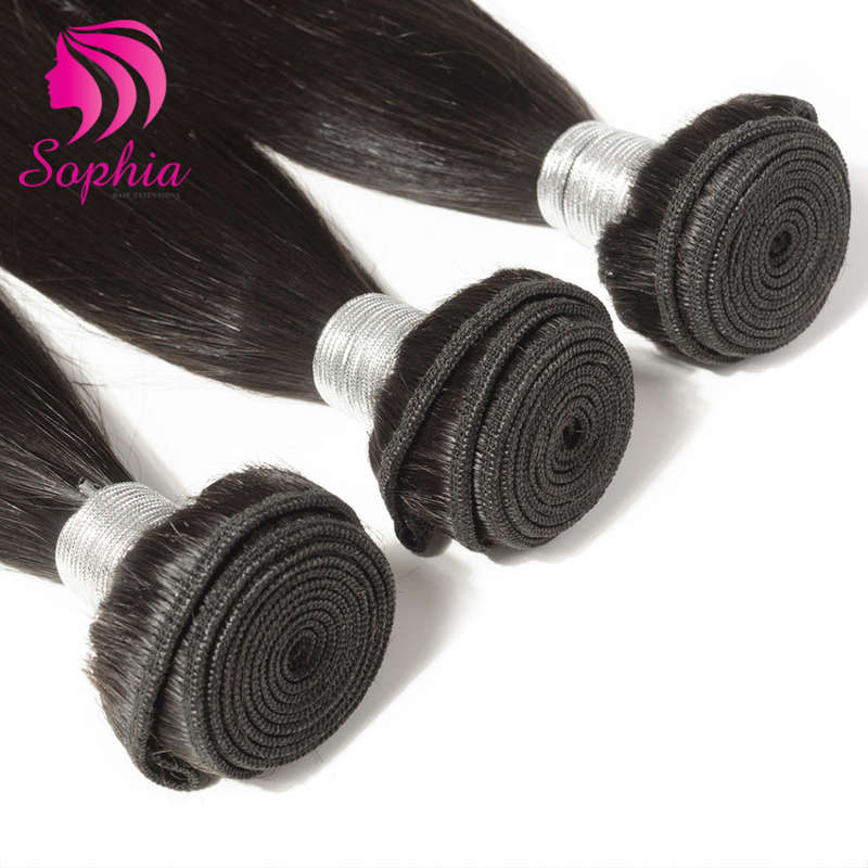 Sophia 10A Peruvian Straight Human Hair 3 Bundles With Closure (FREE SHIPPING)