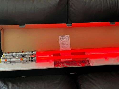 Star Wars - Master Replicas - Mint Darth Maul Double Bladed Collectible Lightsaber SW-214 Rare!