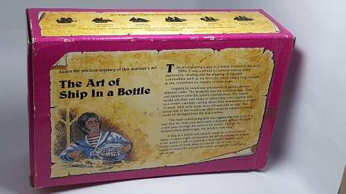 Vintage 1984 Constitution Ship In A Bottle Kit #203 Open Box Woodkrafter