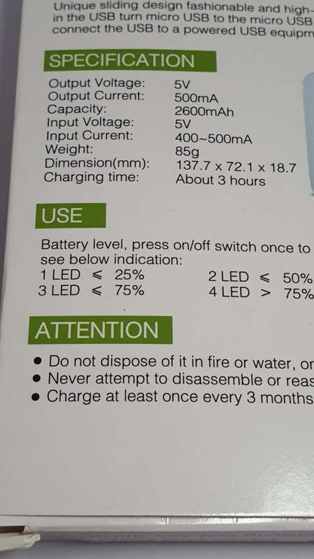 Samsung Galaxy S3 External battery 2600mAh/ case