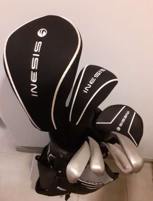Inesis (Decathlon) 500 Mens Golf Set 7 Right Hander Clubs + Golf Ultralight Stand Bag - Black