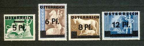 Unused Austrian Stamps from 1945