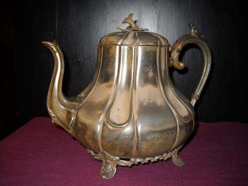 VICTORIAN VERY LARGE PEWTER TEA/WATER POT LEE & WIGFULL SHEFFIELD,OVER 100 YEARS OLD