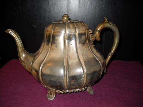 VICTORIAN VERY LARGE PEWTER TEA/WATER POT LEE & WIGFULL SHEFFIELD,OVER 100 YEARS OLD