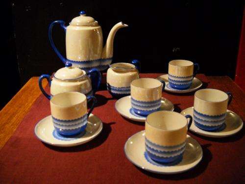 VINTAGE ART DECO PORCELAIN COFFEE/TEA SET HAVE A LOOK!!! UNMARKED PROBABLY JAPAN
