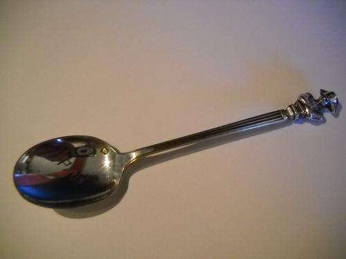 VICTORIAN FRENCH MARKED SILVER TEASPOON ''PARIS'' DEPICTING NAPOLEON