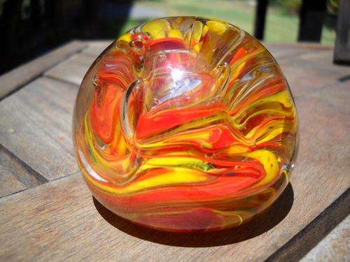 NICE!!!! EIGHTIES PROBABLY MURANO SUPERCOLOURFULL PAPERWEIGHT
