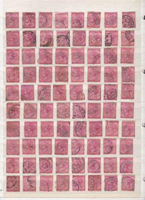 Natal SG 99 - Large Group of used duplicate stamps including rare postmarks