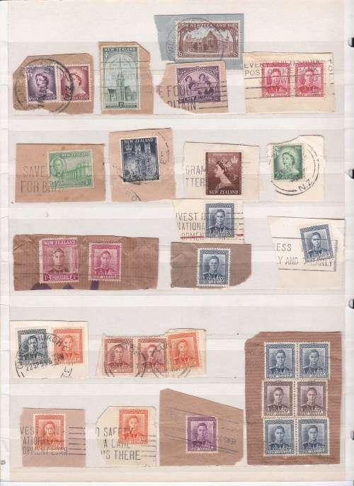 New Zealand - Large group of early stamp duplicates with some good postmarks