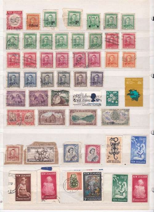 New Zealand - Large group of early stamp duplicates with some good postmarks